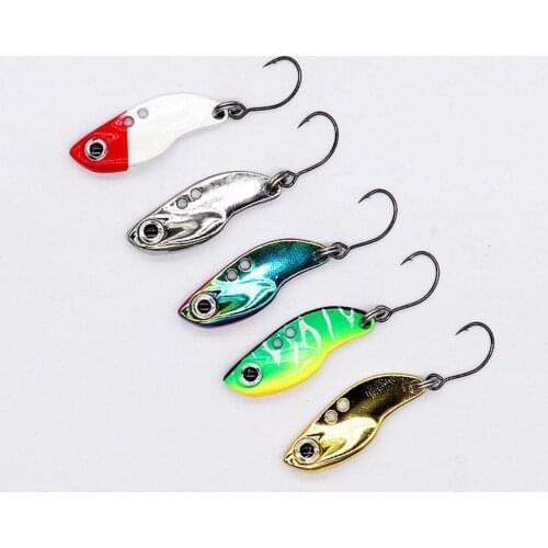 Metal Bait 2.5g Mini Fishing Lure With Single Hook Vib Full Swimming Layer Vibration Artifical Bait
