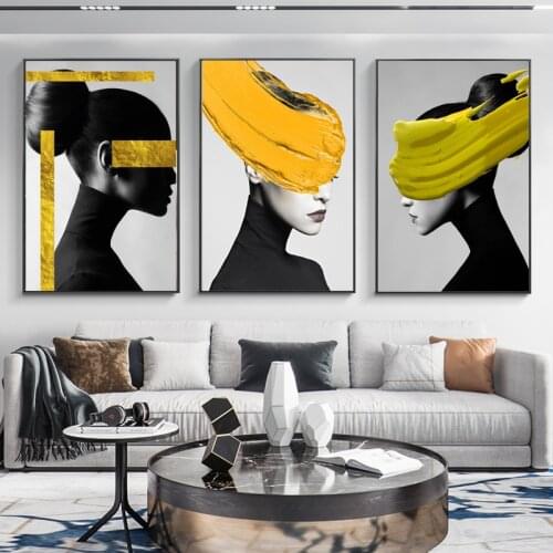 Fashion Cover Face Women Canvas Painting on The Wall Art Posters and Prints Modern Nordic Wall Pictures for Living Room Decor