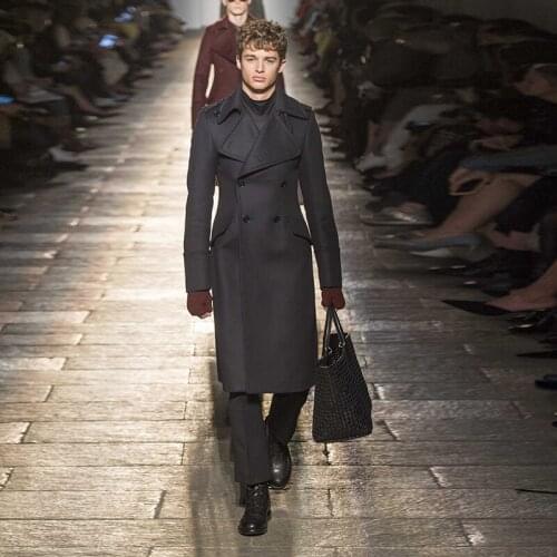 Mens woolen coat for fall and winter at Paris show