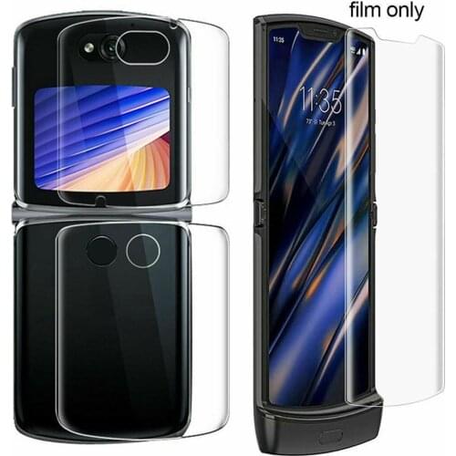 3 in 1 Soft Hydrogel Film For Motorola Moto Razr 5G 2020 HD Transparent Front Back Screen Protector Film Soft Film