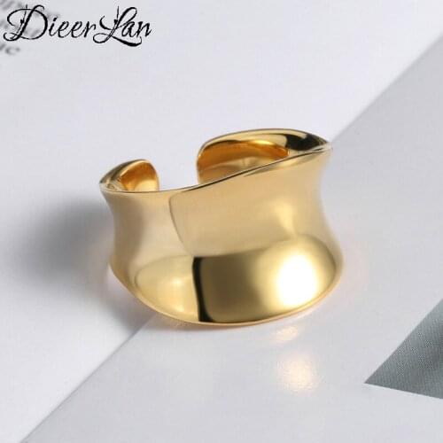 Punk Vintage Style Silver Color Big Smooth Chains Finger Rings For Women Antique Ring Christmas Gifts Jewelry 2021