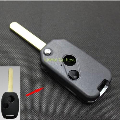 PINECONE for HONDA CRIDER 2 Buttons Uncut Blade Modified Remote Blank Keys ABS Shell Brass Blade 1PC