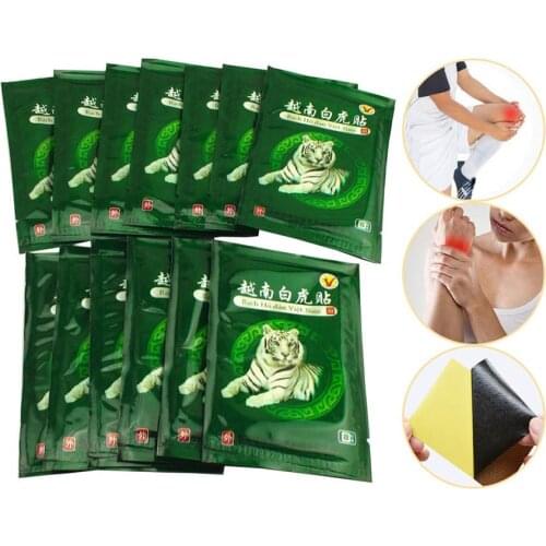 104Pcs/13bags Vietnam White Tiger Balm Pain Patch Body Neck Massager Meridians Stress Relief Arthritis Capsicum Chinese Plaster