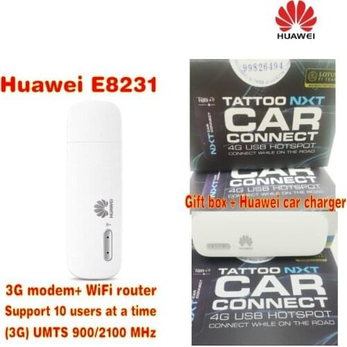 Unlocked HUAWEI E8231 3G 21Mbps WiFi dongle 3G USB wifi modem car Wifi Support 10 Wifi users
