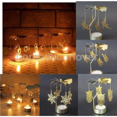 Christmas Gift Windmill Candlestick Candle Holder Tealight Wedding Decor Mood Light Holder Glitter