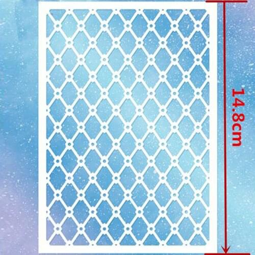 Grid Background Frame Decoration Metal Cutting Dies Stencils For DIY Scrapbooking Embossing Photo Album Paper Cards Crafts Dies