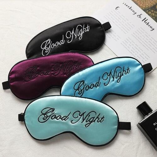 Sleep Eye Silk Cover Dream Night Mask Sort Blindfold Good Night Sleeping For Women Men Health Relax Lazy eye patch