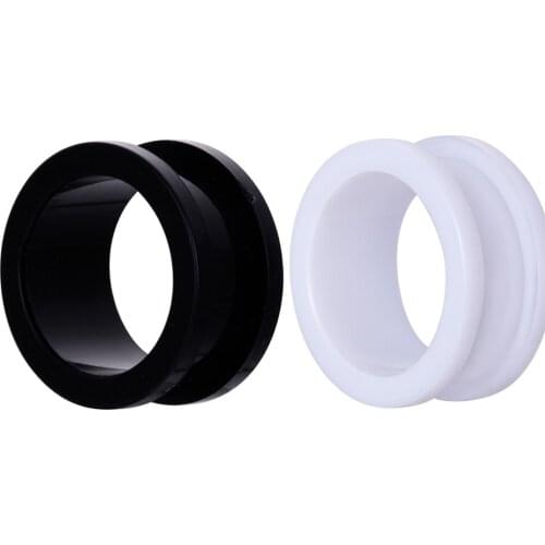 Fanpeijy 1 pair UV Acrylic Screw Fit Ear Tunnels Thick Double Flared Ear Gauge Plugs Piercing Earring Tunnels Stretcher Expander
