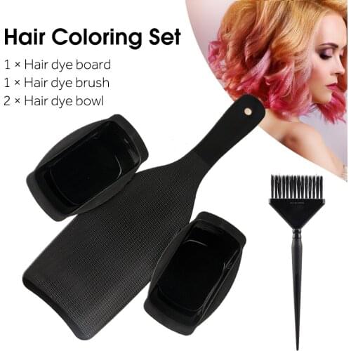 Hair Color Dye Board Bowl Comb Brushes Tool Kit Set Salon Hairdresser Hair Coloring Set Dyeing Board Coloring Bowl Tint Tools