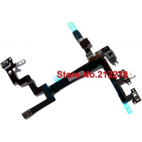 YUYOND For iphone 5 Power Mute Volume Button Switch Connector Flex Cable Ribbon Parts Wholesale Free DHL EMS FEDEX