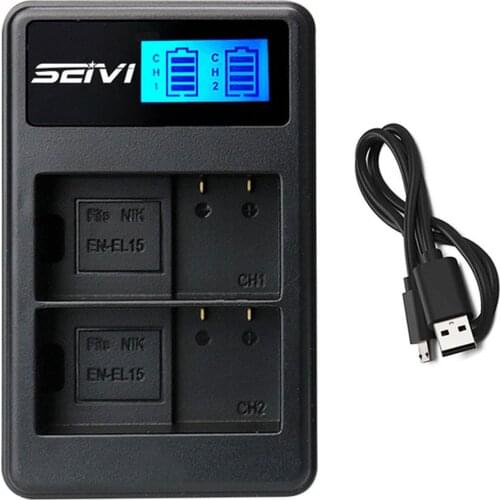 Battery Charger For Nikon D500 D600 D610 D750 D780 D800 D800E D810 D810A D850 D7000 D7100 D7200 D7500 DSLR Digital SLR Camera