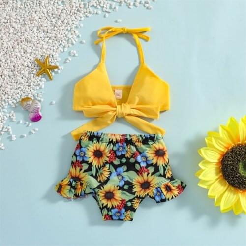 6-12Y Children Girls Swimwear 2021 Summer Leopard Printed Kids Bikini Sets Girls Two Piece Swimsuit Beachwear Bathing Suits