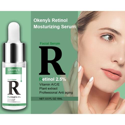 2pcs Retinol 2.5% Vitamin C/A Facial Anti Wrinkle Serum Remove Dark Spots Collagen Serum Anti Aging Essence Whitening Face Serum