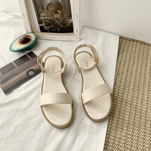 2020 Summer Women Shoes Low Heels Ladies Sandals Peep-toe Fashion Women Sandals Woman Summer Shoes Non-slip Beach sandals NVLX66