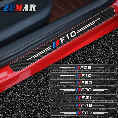 4PCS Waterproof Carbon Fiber Sticker Protective for BMW X1 F48 E84 F01 F02 F10 F20 F30 F31 F34 M Accessories 2018 2019 2020 2021