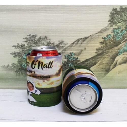 500pcs Neoprene Drink Sleeve Can Sleeve Cooler Wedding Gift Customize Logo Printed Personalized Custom Australia Stubby Holders