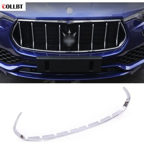 Car styling ABS Chrome Front Grille Bumper Frame Trim Racing Grille For Maserati Levante 2016 2017