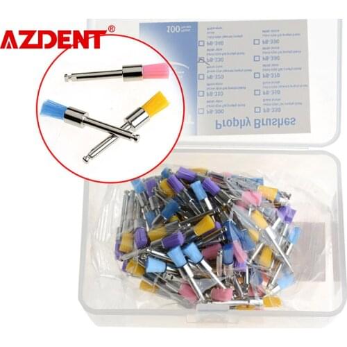 100 pcs/box Disposable Dental Polishing Brushes 0.6cm Soft Dental Polisher Teeth Whitening Tool Dental Prophy Brush