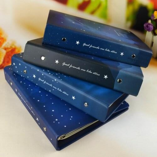 "Good Night" Loose Leaf Notebook Big Coil Spiral Hard Cover Diary Lined Papers Journal Planner Study Notepad
