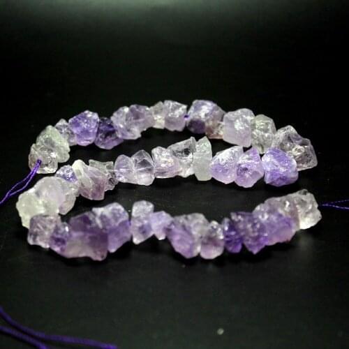 Wholesale AAA+ Unpolished Irregular Shape Amethysts Stone Beads For Jewelry Making Diy Bracelet Deep Purple Beads Strand 15.5
