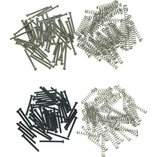 Black 50 Units Imperial Humbucker Pickup Height Screws Guitar Pickup Screws with Springs Fits Gibson/EMG/Seymour Duncan/Dimarzio