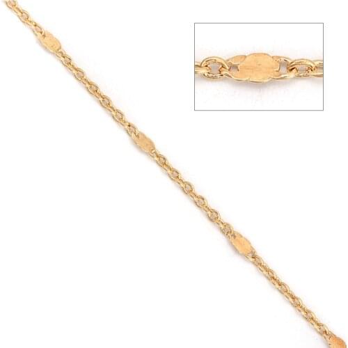 DoreenBeads Fashion Necklace Copper Soldered Link Cable Chain Findings KC Gold DIY Chains Findings 7x3mm 2.5x2mm,5 M