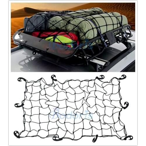 120x90cm Roof Racks Elastic Cargo Mesh storage net fixed Luggage Cord For Toyota Land Cruiser Prado FJ 120 150 Accessories
