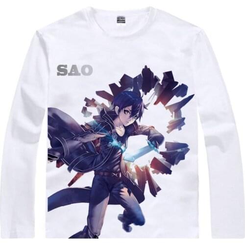 Alfheim Online ALO T-Shirt Yuki Asuna Shirt Mens Clearance Long sleeves t-shirts Anime T-Shirt Cute Womens coolprint shirts