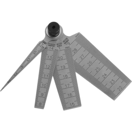 0mm-29mm Hole Measuring Taper Gauge Ruler Depth Inspecting Tool 80mm R7UB
