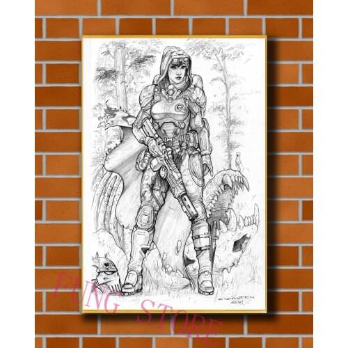 K001 Science Fiction Mech Warrior Robot Monster Originality Custom Silk Poster Home Deco Wall Art Christmas Gift