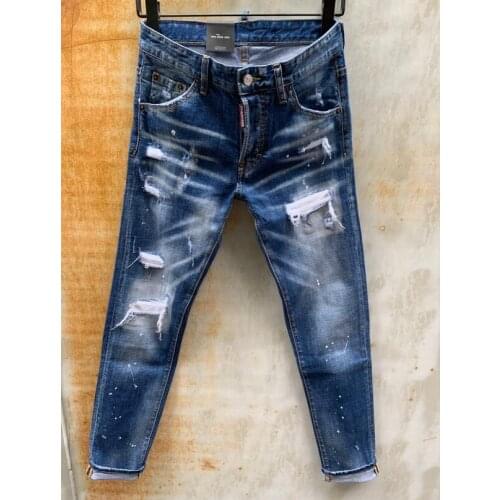 Men women jeans classic,Authentic DSQUARED2,Retro,Italian brand ,Women/Men Jeans,locomotive,Jogging jeans,DSQ9128