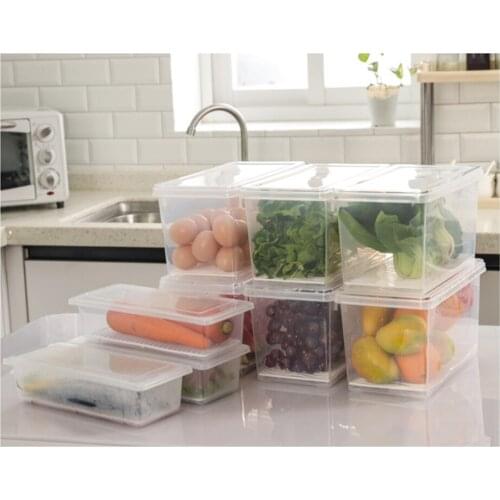 4.5L Produce Saver Refrigerator Organizer Bins For Fridge Stackable Fridge Storage Containers Fresh Spacer Layer Storage Rack