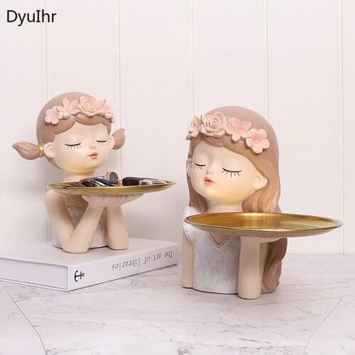 Creative home decoraccessories cartoon girl room desktop organize cosmetic storage box fruit snack tray desk decoration DyuIhr