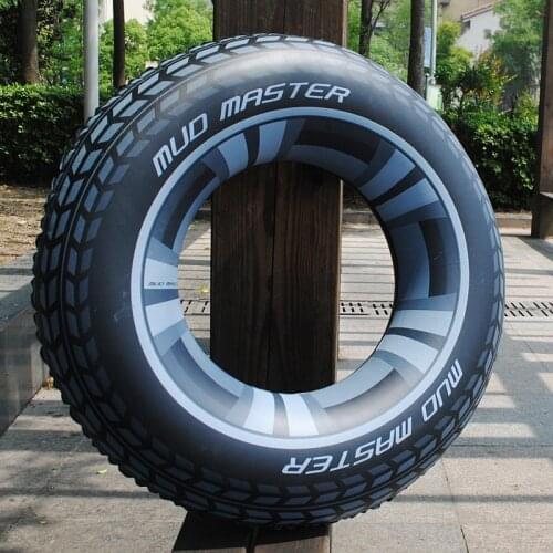 90cm Cool Black Wheel Tire Men Swimming Ring Adult Inflatable Pool Float Tube Circle Summer Water Toys Air Mattress Boia Piscina