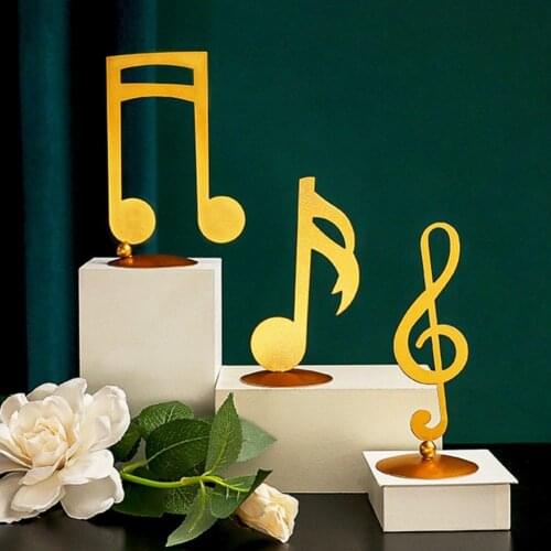 Musical Figurine Simple Decorative Metal Creative Notes Instrument Ornament For Living Room Sitting Room Bedroom Decoration