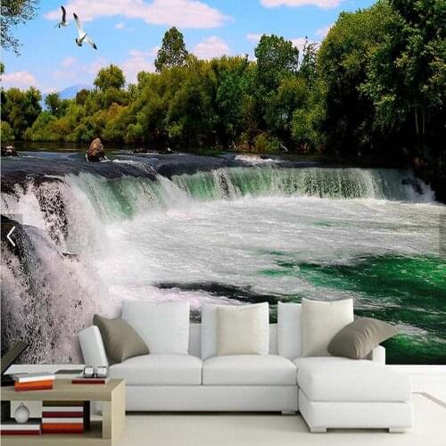 3d Waterfalls Wallpaper Photo Wall Mural Washable-wallpaper Home Decor Wallpaper Modern Wall paper for KidsRoomContact Paper