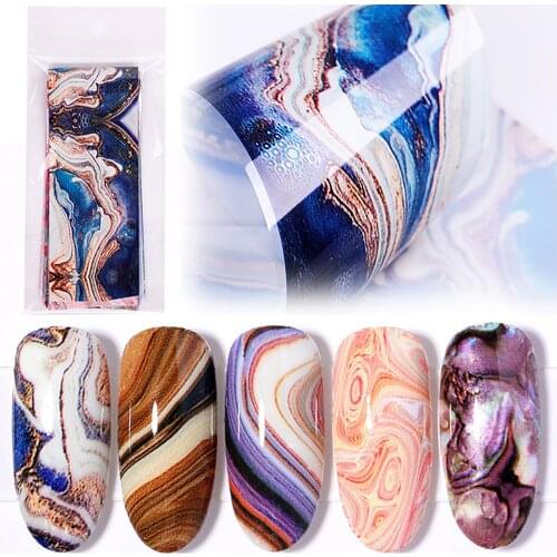 New 10pcs 4*20cm Transparent Holographic Nail Art Transfer Foils Laser Nail Art Stickers Starry Sky Glitter Nails Accessoires