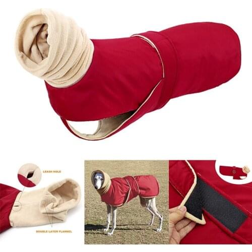 Practical Winter Dog Clothes Waterproof Thick Dog Jacket Clothing Black Dog Warm Coat Leash Hole for Medium Large Dogs