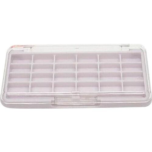24 Grids DIY Empty Eyeshadow Palette Pallet Box Blusher Lipstick Lip Gloss Blush Powder Holder Case with Brush Slot