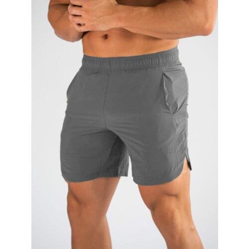 Woven Fabric Mens Solid Shorts Summer Jogger Fitness Fashion Casual Gyms Joggers Workout Bodybuilding Quick-drying Beach Shorts