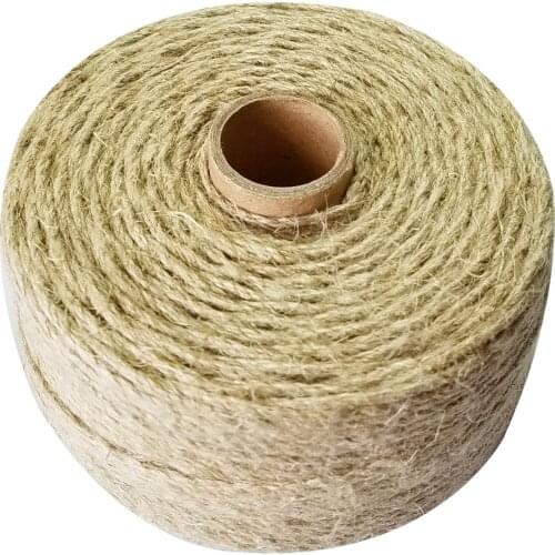 100% Natural linen twine cords 100m/roll macrame rope for decoration handmade DIY