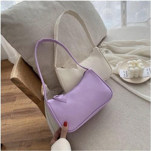 Bags for Women 2021 Fashion Lady Handbag Soft Leather Underarm Bag Casual Retro Mini Shoulder Bag PU Lady Handbag Zipper Bag