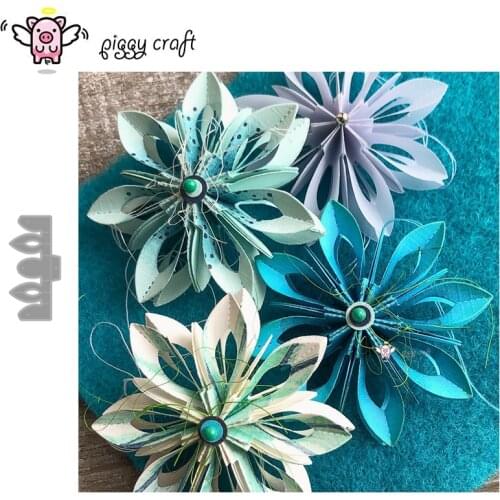 Piggy Craft metal cutting dies cut die mold Folded flower decoration Scrapbook paper craft knife mould blade punch stencils dies