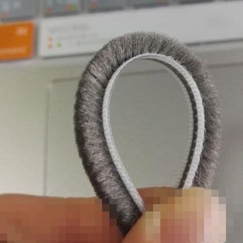 Felt Draught Excluder Wool Pile Seals Weather Strip Sliding Sash Screen Window Door Wardrobe Armoire Brush Seal 5x7mm 10m Gray