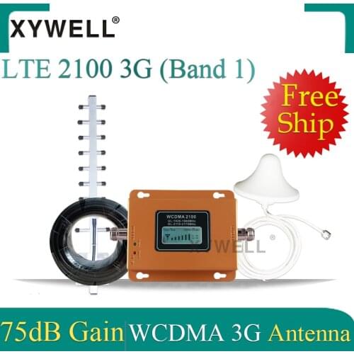 75dB 3g 2100 GSM signal Booster cell phone Signal 2100MHz repeater Mobile 2100 MHz Signal Booster Amplifier 3G LTE WCDMA UMTS