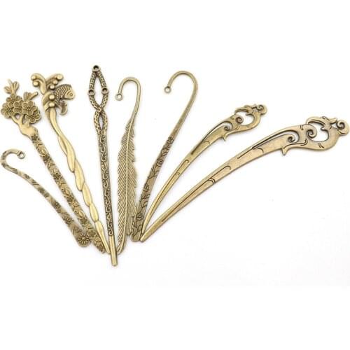 Vintage Beautiful Floral Plated Lines Vintage Metal Bookmarks Antique Silver Bronze Gift For Books Office School Supplies