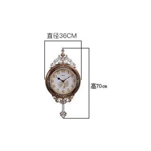 Vintage Wall Clock Living Room Pendant Mute Clock Retro Wall Pendulum Quartz Digital Clock Nostalgic Manual Mute Pendulum