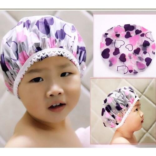 Waterproof Shower Cap Thicken Elastic Bath Hat Bathing Cap for Baby Shampoo Cap Adjustable Baby Shower Protect For Infant