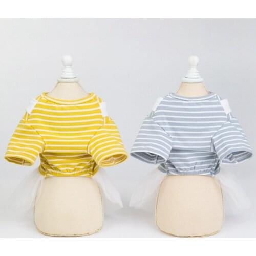 Dogs Breathable Skirt 2020 Pet Dog Cat Spring Summer Cotton Dress Small And Medium Puppy Dresses With Sequins Dog Skirts Product