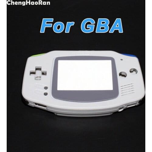 ChengHaoRan Grey Color For GBA Housing Shell Case Cover Skin Replacement for GameBoy Advance with Button,Screws,Rubber Pads